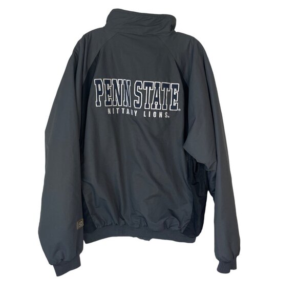Penn State Jacket Coat Mens Large Gray Colosseum Athletics Fleece Lined Fanwear - Picture 2 of 9